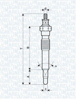 Свеча накаливания MAGNETI MARELLI 062900092304 (фото 1)