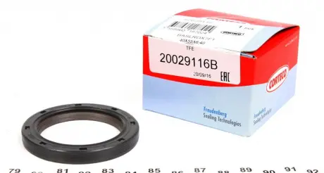 Сальник двигуна FRONT PSA / FORD DV4TD / F6JA / DV6ATED4 BAPTSLRDX7 40X55X6.40 TFE CORTECO 20029116B
