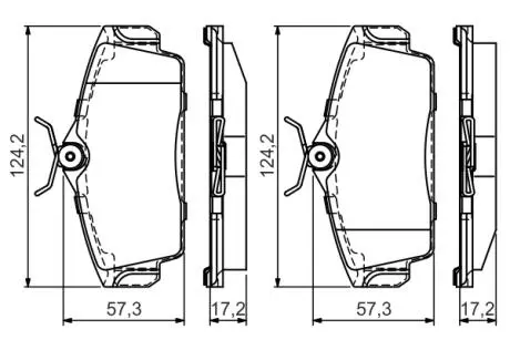 Тормозные колодки дисковые передние NISSAN BOSCH 0986495070 (фото 1)