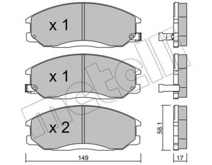 Гальмівні колодки Metelli 22-0364-0