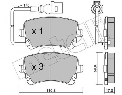 Тормозные колодки Metelli 22-0554-0