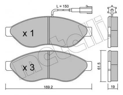 Гальмівні колодки Metelli 22-0708-0
