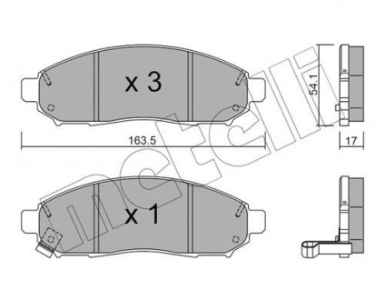 Гальмівні колодки Metelli 22-0743-0