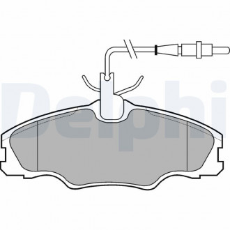 Тормозные колодки дисковые PEUGEOT 406 "F" 96 >> Delphi LP985 (фото 1)