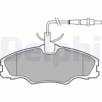 Тормозные колодки дисковые PEUGEOT 406 &quot;F&quot; 96 &gt;&gt; Delphi LP985 (фото 1)