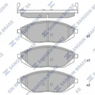 Тормозные колодки дисковые передние Hi-Q (SANGSIN) SP1392