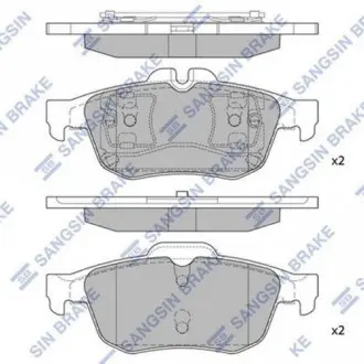 Колодка гальмівна зад. MAZDA3 03-05 / NISSAN PRIMERA 03- / OPEL VECTRA 00-05 Hi-Q (SANGSIN) SP1396