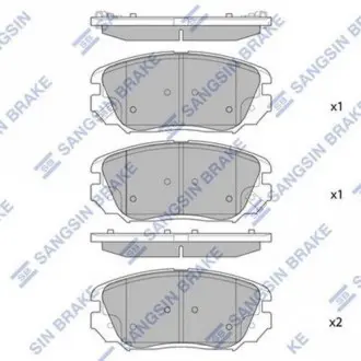 Тормозные колодки дисковые передние Hi-Q (SANGSIN) SP1402