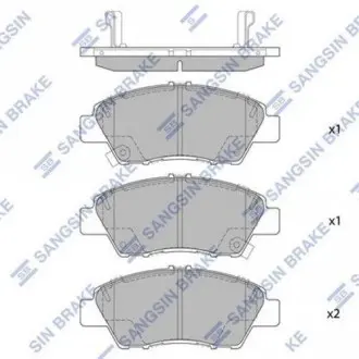Колодки гальмівні дискові Hi-Q (SANGSIN) SP1463