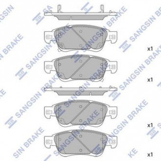 Тормозные колодки дисковые передние Hi-Q (SANGSIN) SP1478