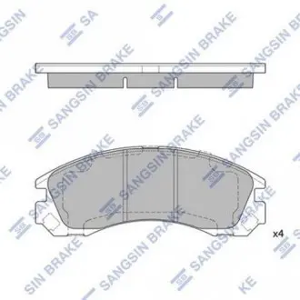 Комплект тормозных колодок с 4 шт. дисков Sangsin Hi-Q (SANGSIN) SP1523
