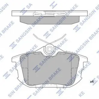 Тормозные колодки дисковые задние Hi-Q (SANGSIN) SP1531