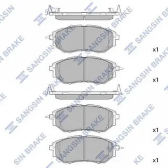 Тормозные колодки дисковые передние Hi-Q (SANGSIN) SP1534