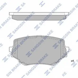 Тормозные колодки дисковые передние Hi-Q (SANGSIN) SP1535
