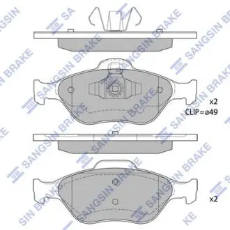 Тормозные колодки дисковые передние Hi-Q (SANGSIN) SP1565