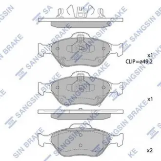 Тормозные колодки дисковые передние Hi-Q (SANGSIN) SP1631