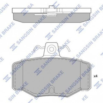 Тормозные колодки дисковые задние Hi-Q (SANGSIN) SP1741 (фото 1)