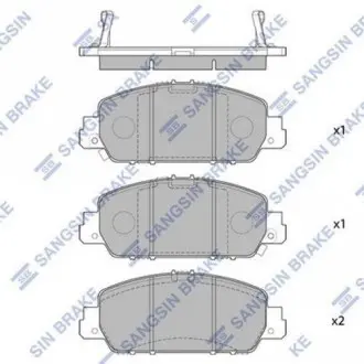 Тормозные колодки дисковые передние Hi-Q (SANGSIN) SP1779