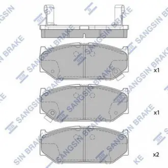 Тормозные колодки дисковые передние Hi-Q (SANGSIN) SP2086