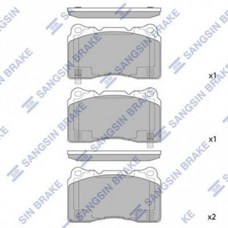 Колодка торм. MITSUBISHI LANCER EVO 06- передние. (Пр-во SANGSIN) Hi-Q (SANGSIN) SP2119