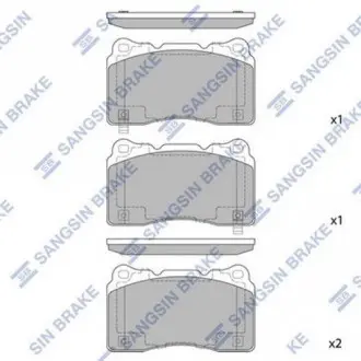 Колодка торм. MITSUBISHI LANCER EVO 06- передние. (SANGSIN) Hi-Q (SANGSIN) SP2119