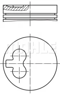 Поршень з кільцями VAG 80.01 1Z/AFN/AGR/AHF/ALH/ASV/AVG/AHH/AHU/ALE/AEY (3-4CYL) (Mahle) MAHLE KNECHT 030 41 02