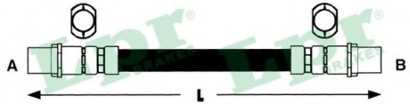 Шланг тормозной гидравлический LPR 6T47854