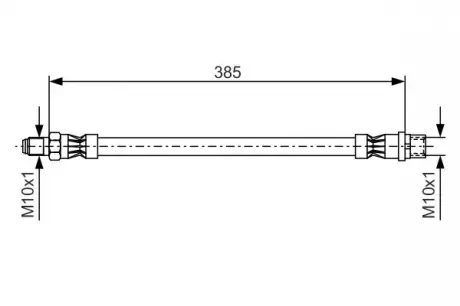 Тормозной шланг передний DB W140 / 202/203/210 (385mm) BOSCH 1987476439