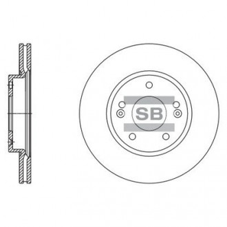 Тормозной диск передний Hi-Q (SANGSIN) SD1135