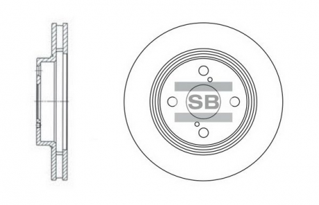 Тормозной диск Sangsin Hi-Q (SANGSIN) SD4006