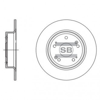 Тормозной диск Sangsin Hi-Q (SANGSIN) SD4111 (фото 1)