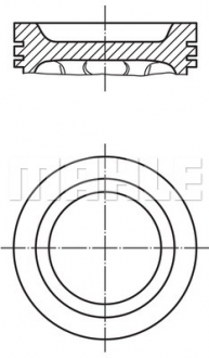 Поршень двигуна VAG 77,01 1,6D / 2,4D (Mahle) MAHLE KNECHT 029 55 01