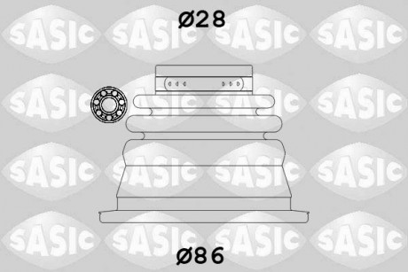 Комплект пылника, приводной вал SASIC 4003464