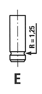 Клапан выпускной OPEL 3695 / RCR EX FRECCIA R3695/RCR (фото 1)