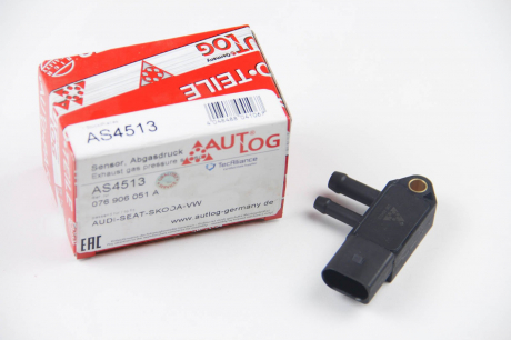 Датчик давления выхлопных газов Caddy / Crafter / T5 (сажевого фильтра) AUTLOG AS4513 (фото 1)