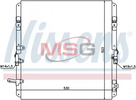 Радиатор кондиционера TOYOTA LAND CRUISER 100 (UZJ100) 98-, LAND CRUISER AMAZON (UZJ100) 98-, PRADO (U NISSENS 94053
