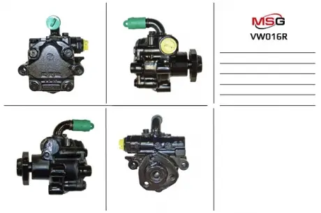 Насос ГУР восстановленный AUDI A3 (8L1) 96-03; SKODA OCTAVIA (1U2) 96-10, OCTAVIA Combi (1U5) 98-10 MSG VW016R