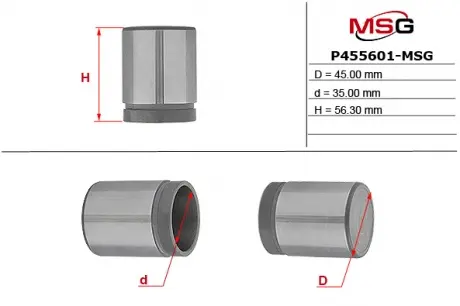 Поршень суппорта MERCEDES-BENZ SPRINTER 2-t c бортовой платформой / ходовая часть (901, 902) 95-06 MSG P455601-MSG