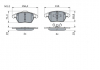 Тормозные колодки дисковые передние CITROEN C4 Grand Picasso 06- Peugeot 207,307, 308 08- BOSCH 0986424825 (фото 8)