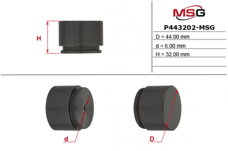 Поршень суппорта MERCEDES-BENZ CLS (C219) 05-10, E-CLASS (W211) 06-08 MSG P443202-MSG (фото 1)