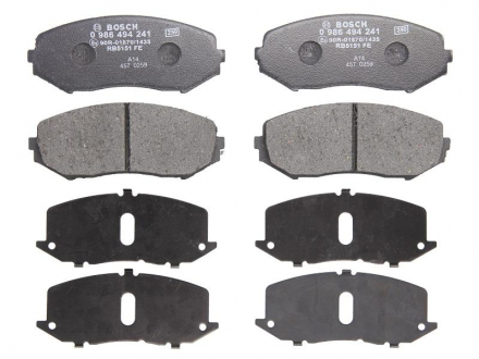 Тормозные колодки дисковые передние SUZUKI GRAND VITARA 1.6 / 2.0 05- BOSCH 0986494241 (фото 1)