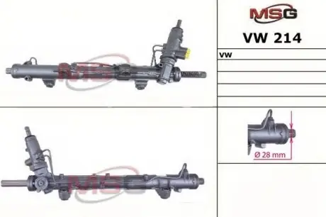 Рулевая рейка с ГУР новая VW MULTIVAN 03-VW TRANSPORTER V 03- MSG VW214