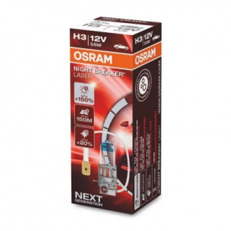 Лампа галогенная NIGHT BREAKER® LASER 12V 55W PK22S OSRAM 4052899991330