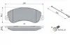 Тормозные колодки дисковые передние FORD Transit 06- BOSCH 0986494170 (фото 6)