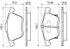 Тормозные колодки дисковые передние MAZDA 6 2,3 02- BOSCH 0986494149 (фото 2)