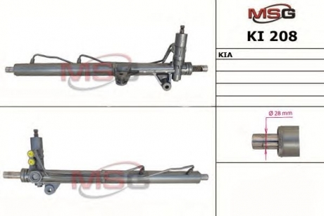 Рулевая рейка с ГУР новая KIA SORENTO I (JC) 02-09 MSG KI208 (фото 1)