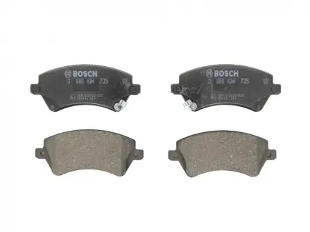 Тормозные колодки передние TOYOTA Corolla 02- E12 BOSCH 0986424735 (фото 1)
