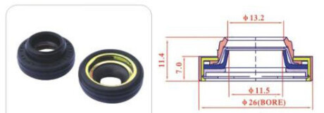 Сальник компрессора кондиционера HARRISON V5 / V7 MSG OS80055