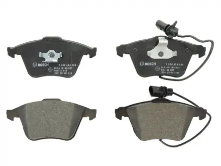 Тормозные колодки дисковые передние AUDI A6 04- BOSCH 0986494104
