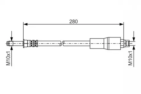 Тормозной шланг задний BMW 5-serie E39 (280mm) BOSCH 1987476173